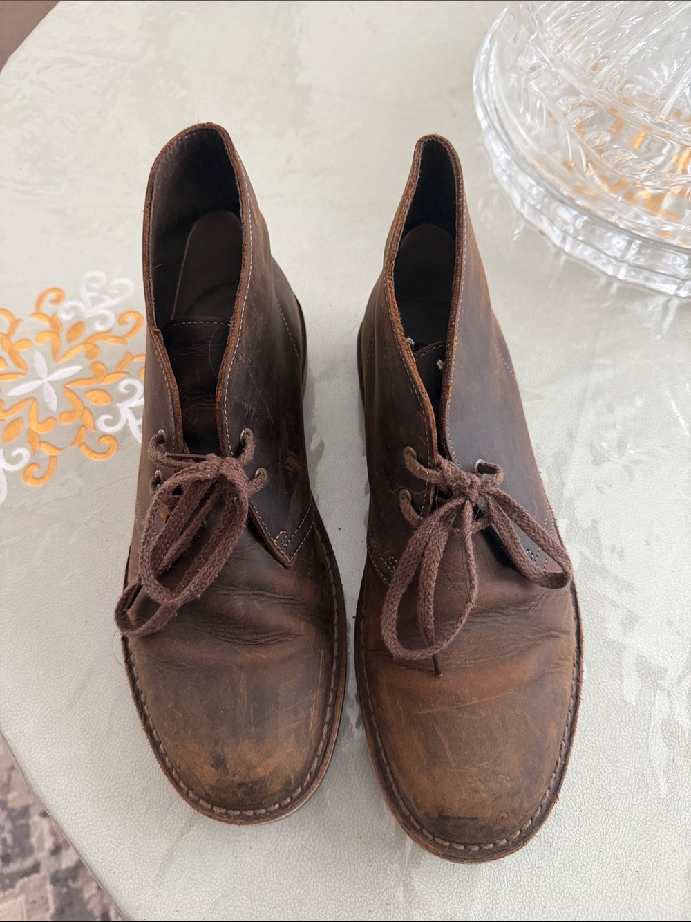 Clarks Men's Brown Leather Chukka Boots